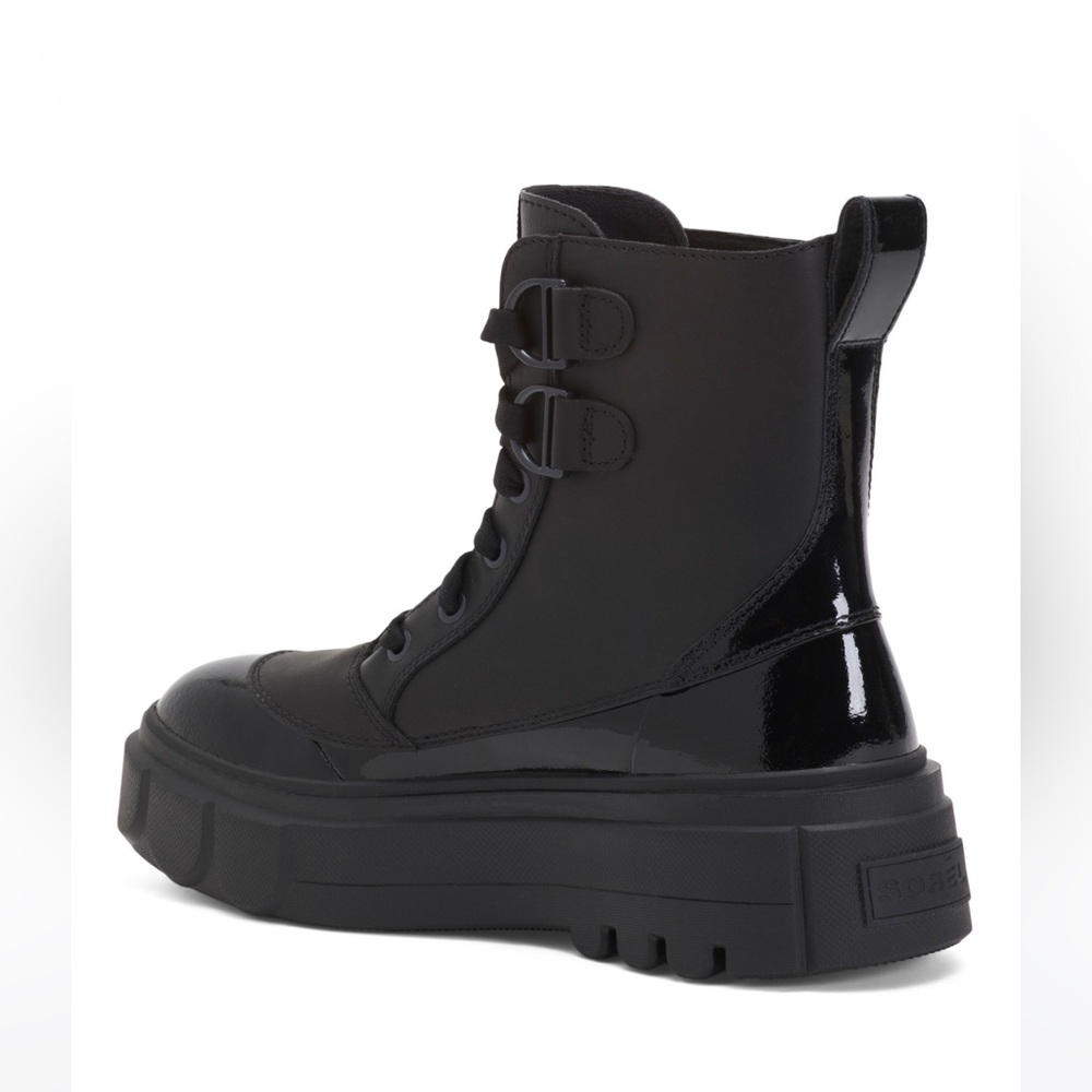 SOREL Black Leather Caribou Waterproof Boots - Picture 2 of 2